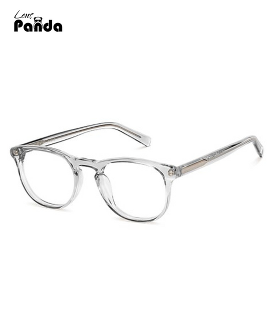 Crystal Transparent Full Rim Round Glasses
