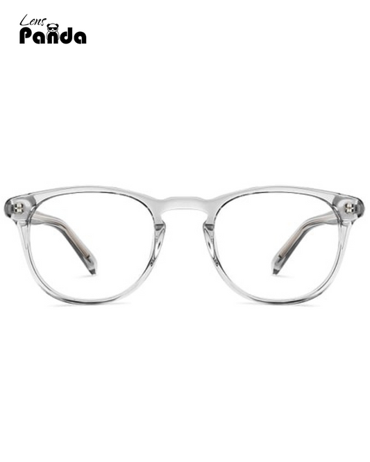 Crystal Transparent Full Rim Round Glasses